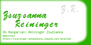 zsuzsanna reininger business card